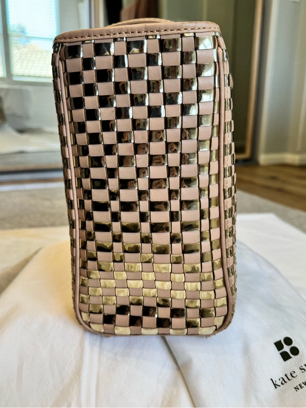 kate spade Quinn Metallic Woven Tote